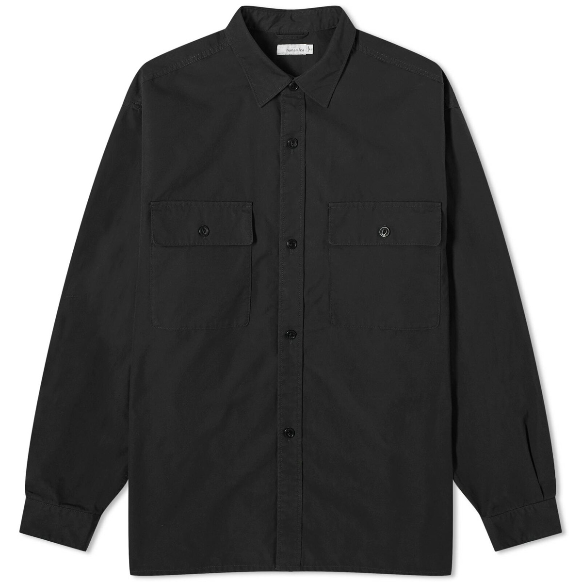 Nanamica Men's Utility Light Wind Shirt in Black Nanamica