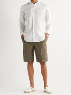 CANALI - Stretch-Cotton Twill Shorts - Brown