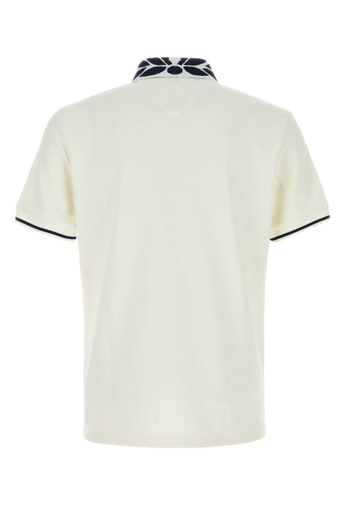 Tシャツ・カットソー MCM White Stretch Piquet Polo Shirt MCM White Stretch Piquet Polo Shirt MCM