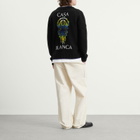 Casablanca Men's Flaming Tennis Ball Cardigan in Black