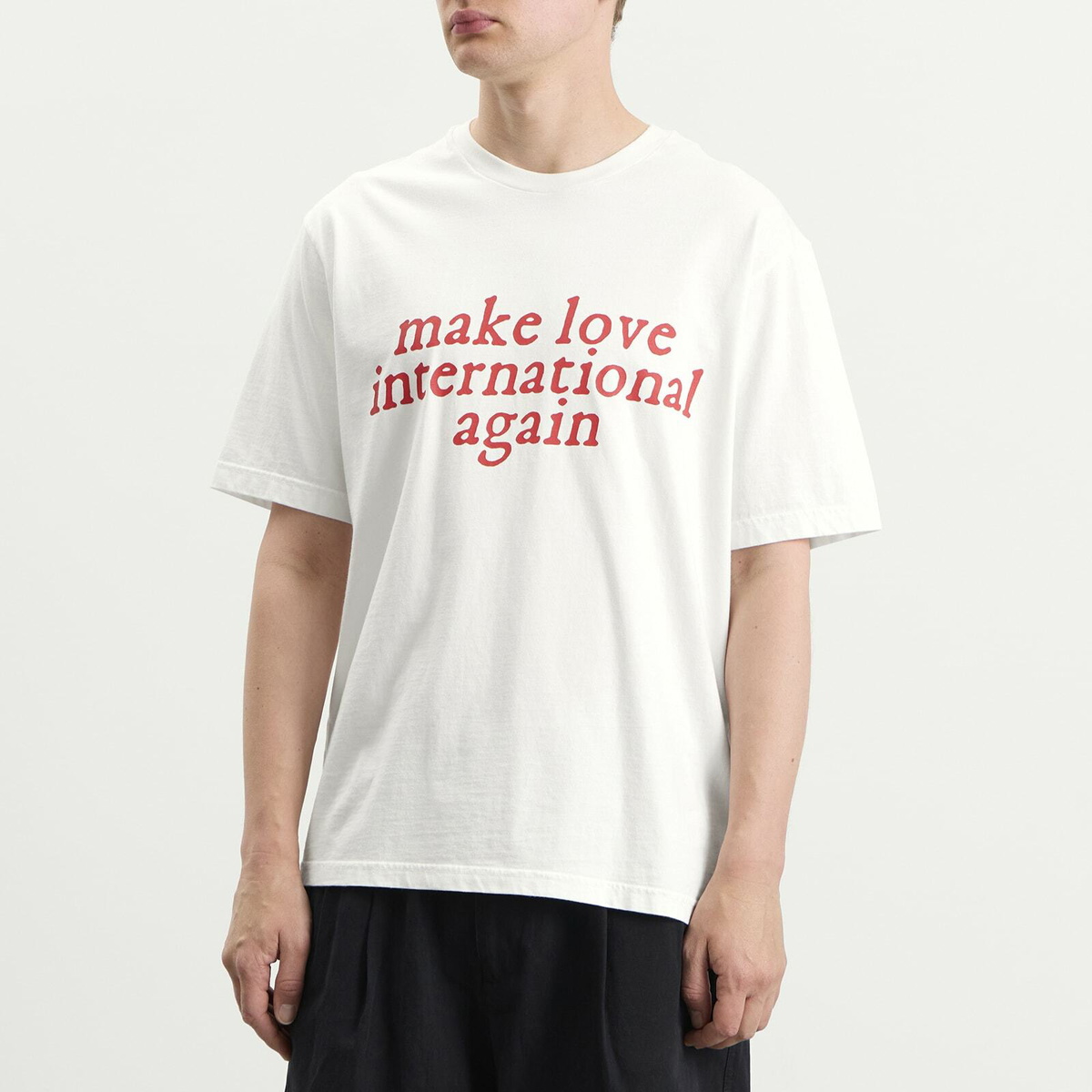 ACMH by Magic Castles Men's x Love International MLIA T-Shirt in White/Red