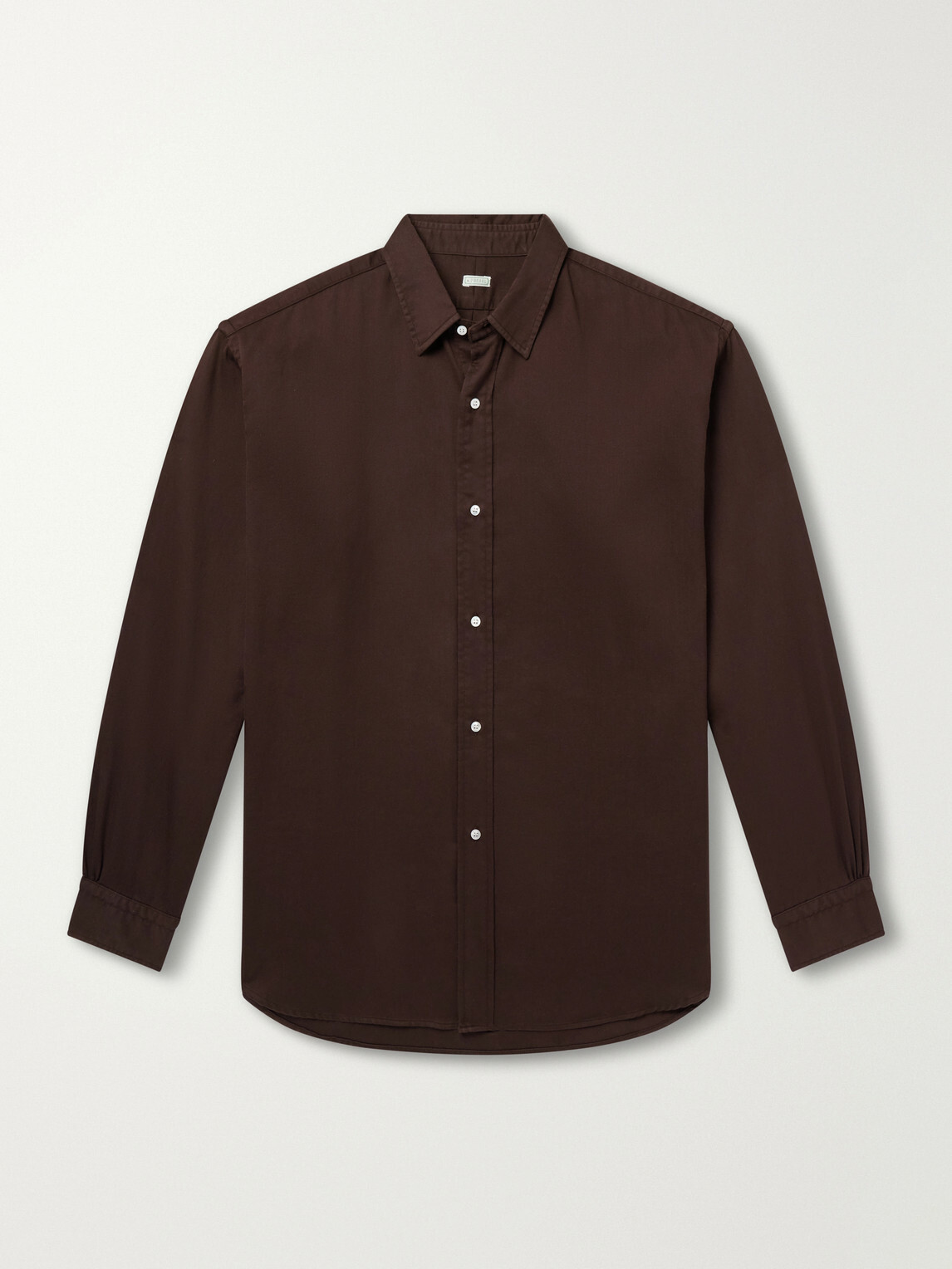A.PRESSE - Cotton-Twill Shirt - Brown