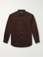 A.PRESSE - Cotton-Twill Shirt - Brown