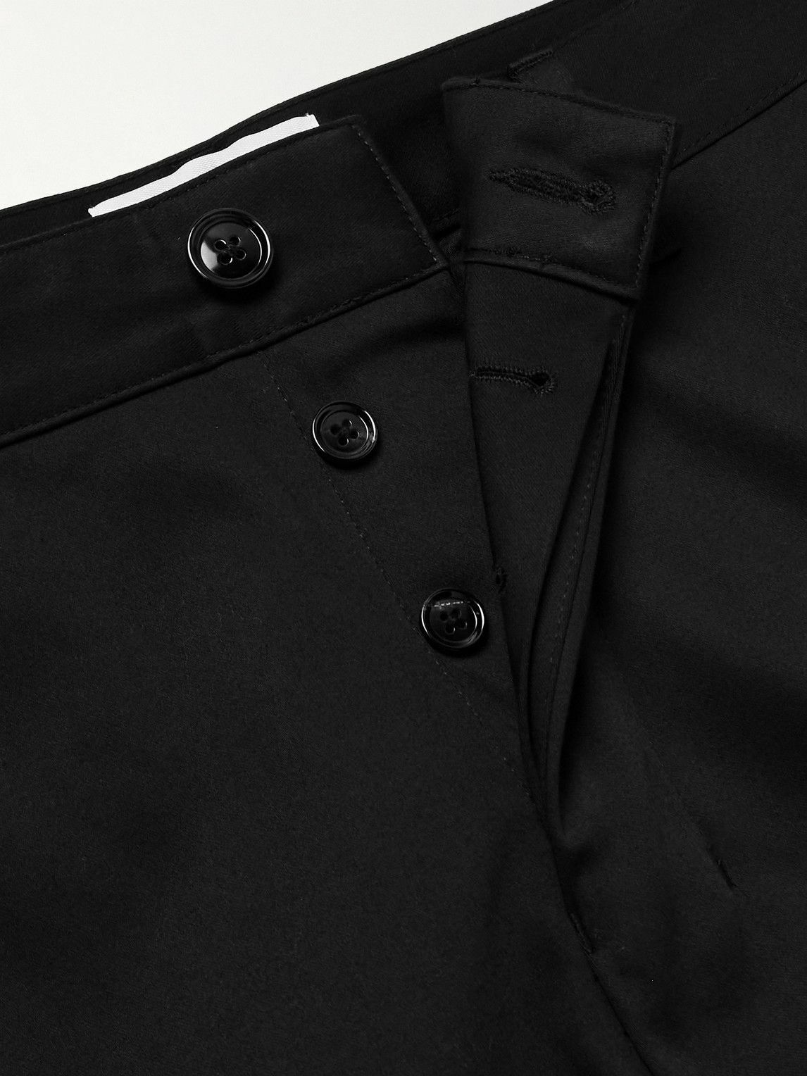 AMI PARIS - Straight-Leg Cotton-Sateen Chinos - Black AMI
