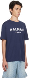 Balmain Navy Printed T-Shirt
