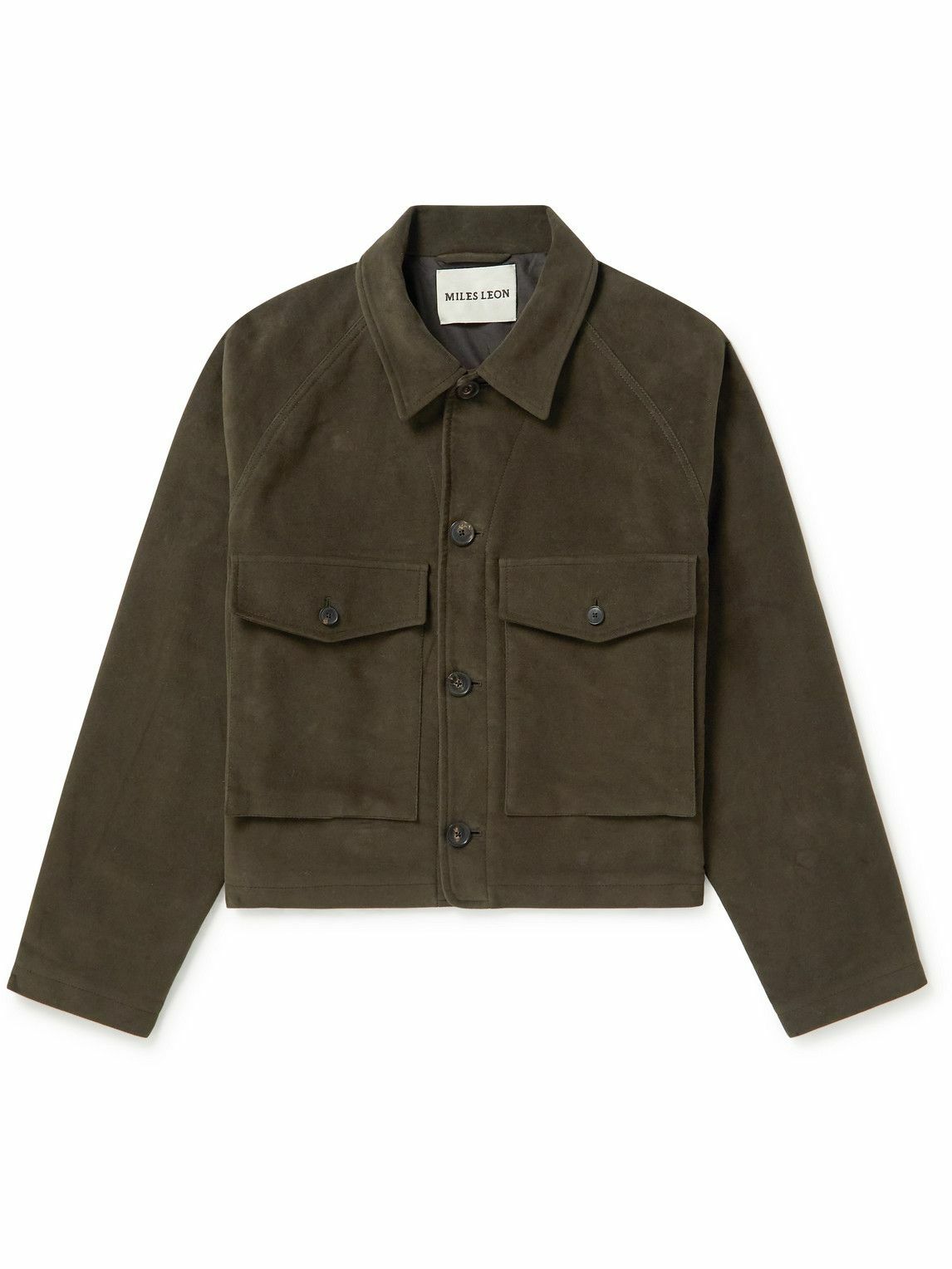 Miles Leon - Dahlia Cropped Cotton-Moleskin Jacket - Green Miles Leon