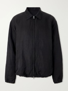 ssstein - Linen and Silk-Blend Satin Blouson Jacket - Black