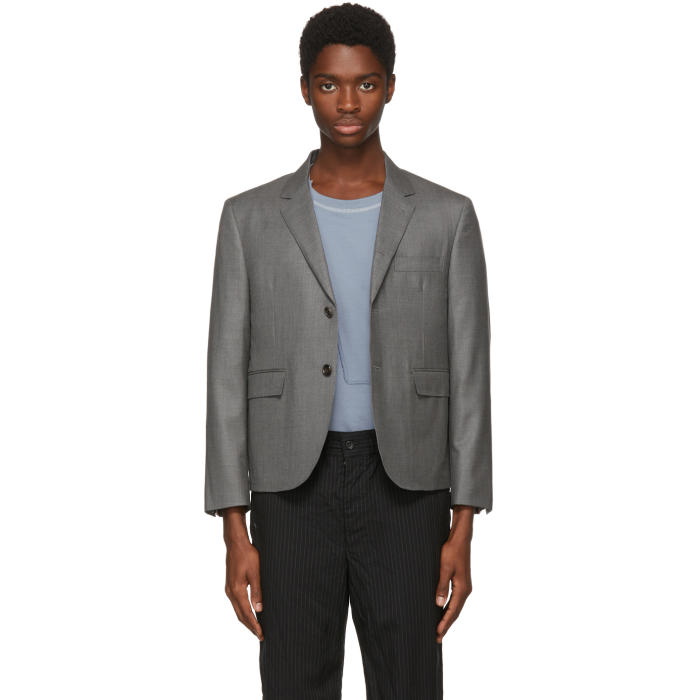 Photo: Thom Browne Grey Little Boy Blazer 