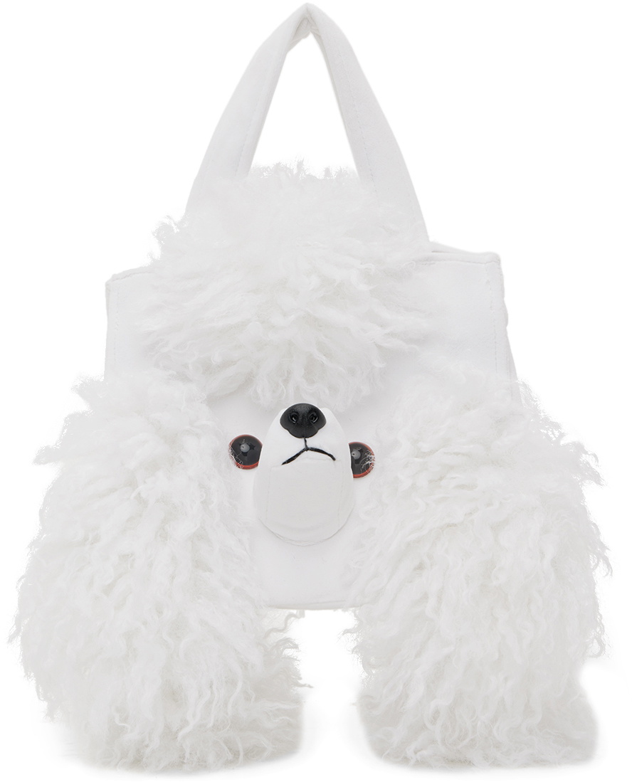 Nodress White Poodle Top Handle Bag Nodress