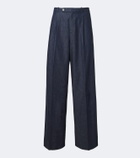 Jil Sander Cotton chambray wide-leg pants