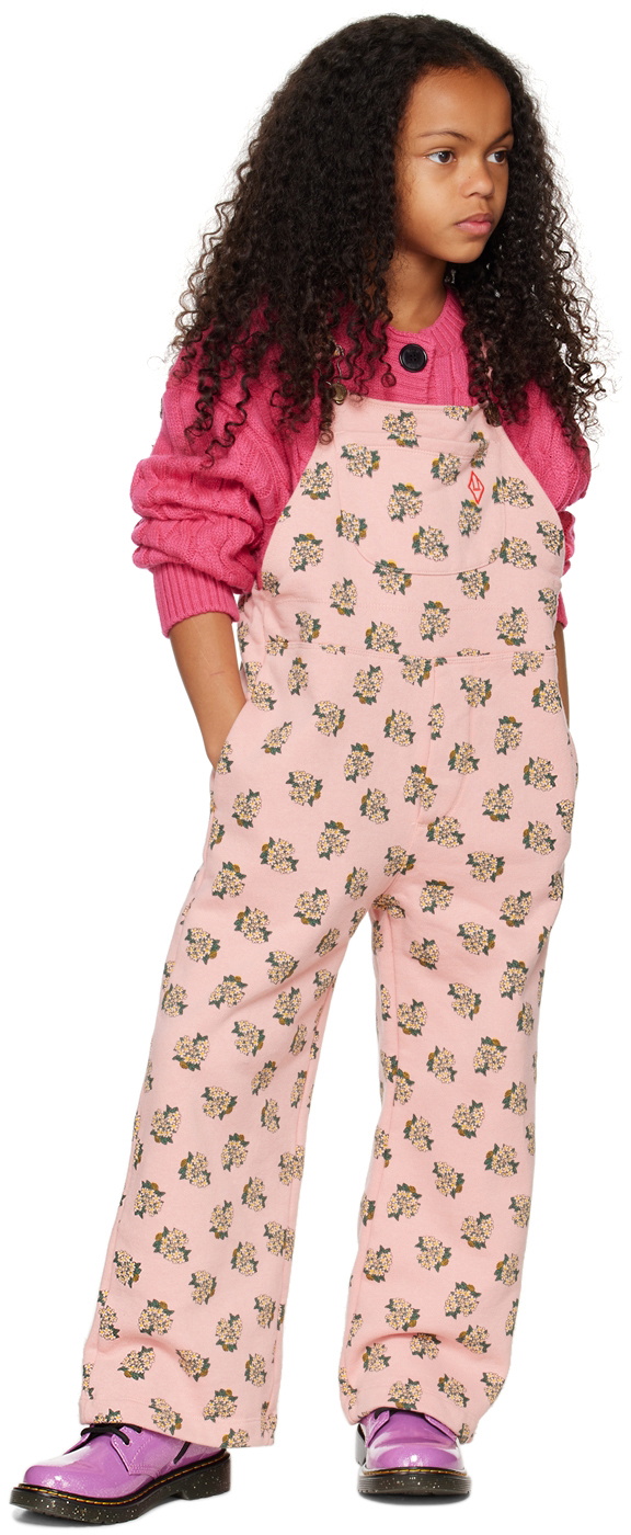 The Animals Observatory Kids Pink Mule Overalls