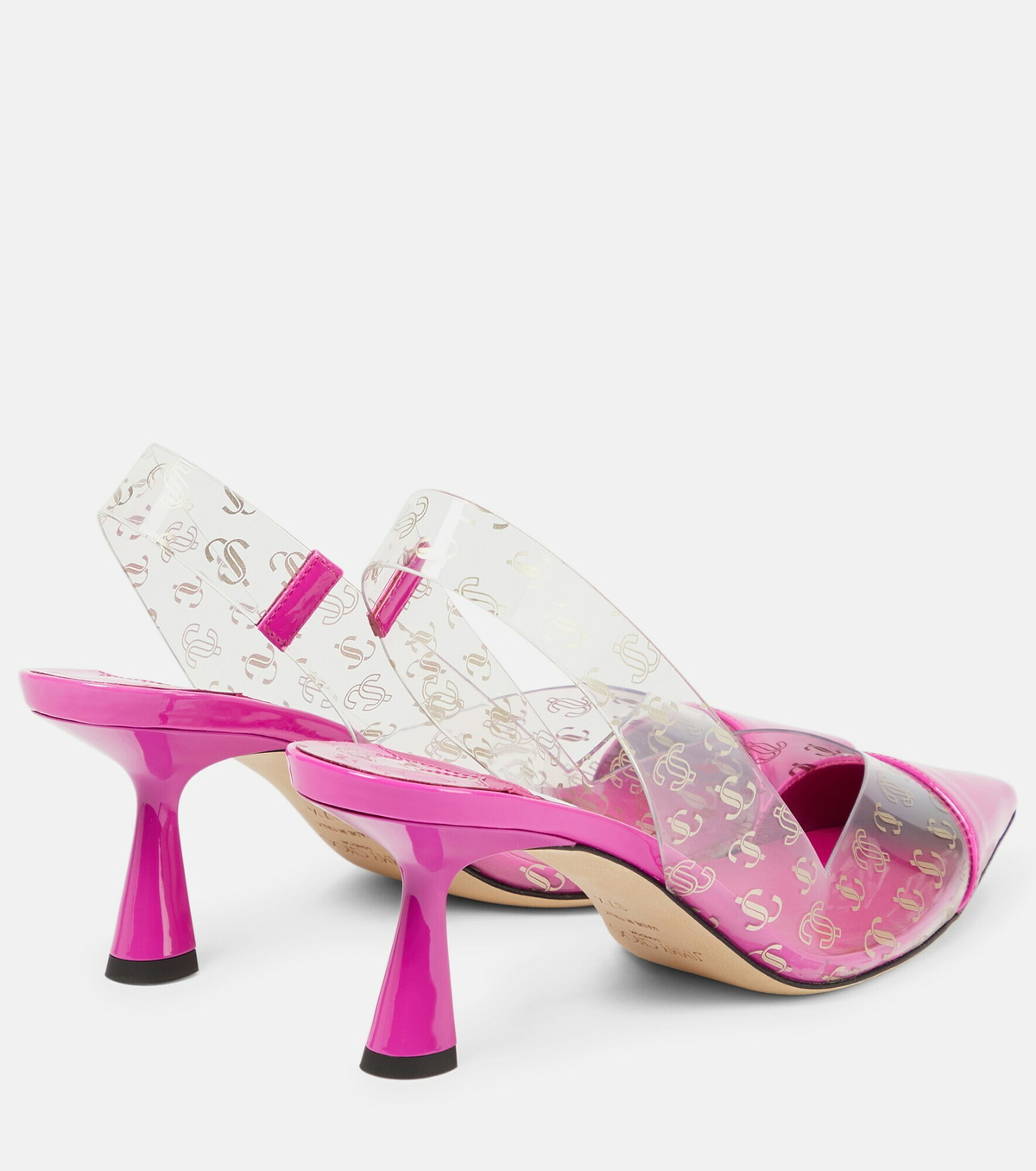 Jimmy Choo - Liya 65 logo PVC slingback pumps Jimmy Choo