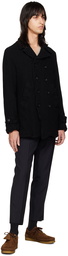 Comme des Garçons Homme Deux Black Double-Breasted Coat