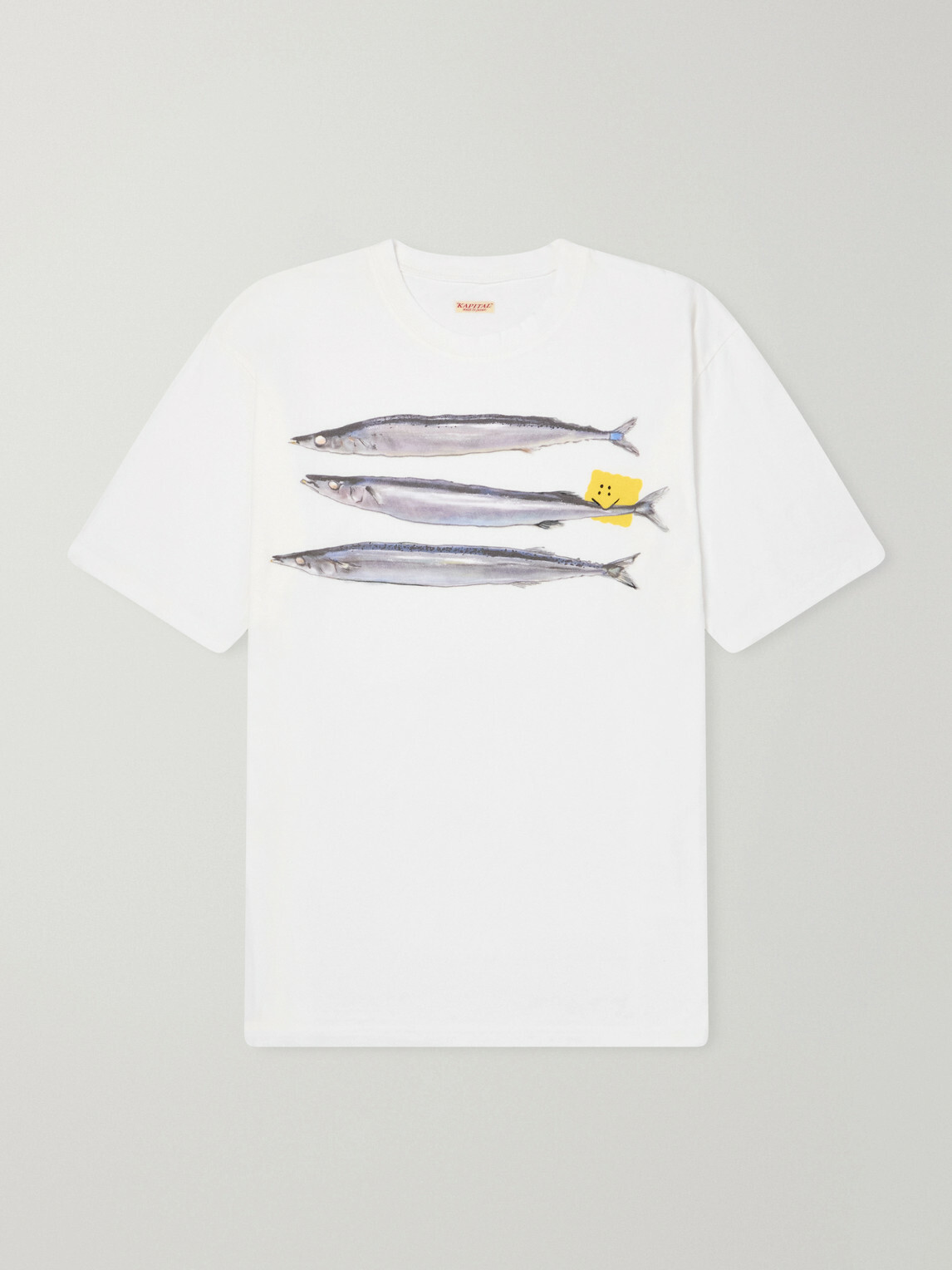 KAPITAL - Printed Cotton-Jersey T-Shirt - White