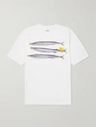 KAPITAL - Printed Cotton-Jersey T-Shirt - White