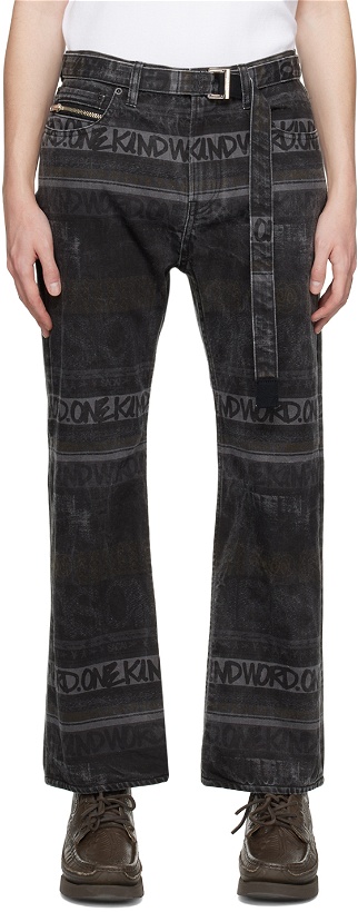 Photo: sacai Black Eric Haze Edition Printed Jeans