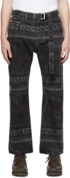 sacai Black Eric Haze Edition Printed Jeans