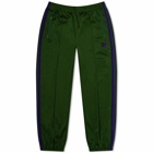 Needles Men's Poly Smooth Zipped Track Pant in Ivy Green