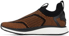 ZEGNA Black & Orange Slip-On Sneakers