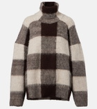 Proenza Schouler Kai checked alpaca-blend turtleneck sweater