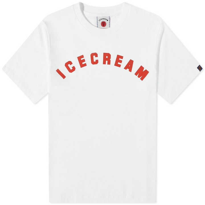 Photo: ICECREAM Men's Flock Print T-Shirt in White