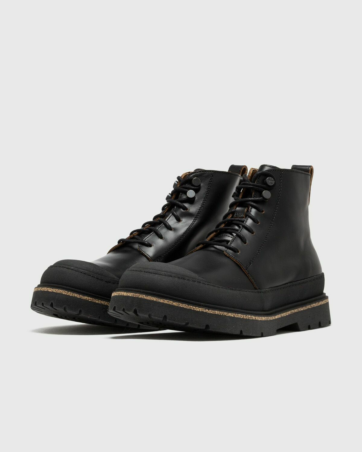 Birkenstock Prescott Natural Leather Black Boots