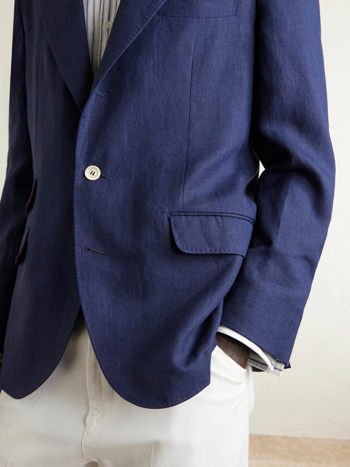 Brunello Cucinelli - Linen Suit Jacket - Blue Brunello Cucinelli