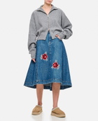 Molly Goddard Abi Denim Miid Skirt