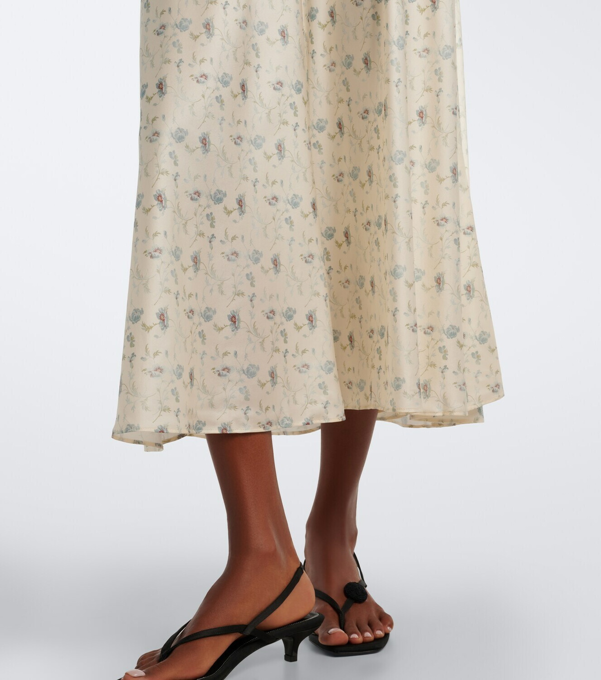 Dôen Adelana floral silk midi dress