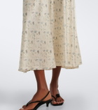 Dôen Adelana floral silk midi dress