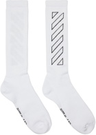 Off-White White Diagonal Mid Socks