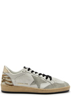 Golden Goose Ball Star Distressed Leather Sneakers White