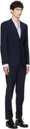 BOSS Navy Two-Piece Slim-Fit Stretch Virgin Wool Suit