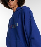 Saint Laurent - Logo-printed cotton jersey hoodie