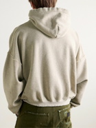 Enfants Riches Déprimés - Logo-Print Distressed Cotton-Jersey Hoodie - Gray