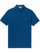 Etro - Slim-Fit Logo-Embroidered Cotton-Piqué Polo Shirt - Blue