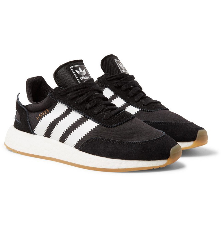 Photo: adidas Originals - I-5923 Suede-Trimmed Neoprene Sneakers - Men - Black