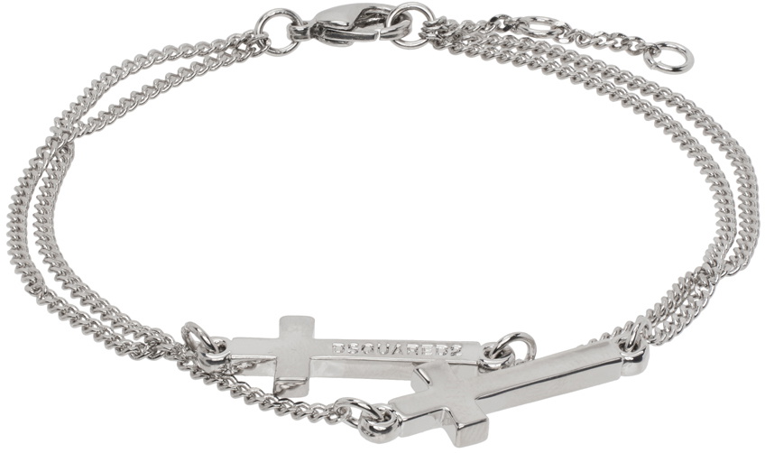 Dsquared2 Silver Cross Bracelet Dsquared2