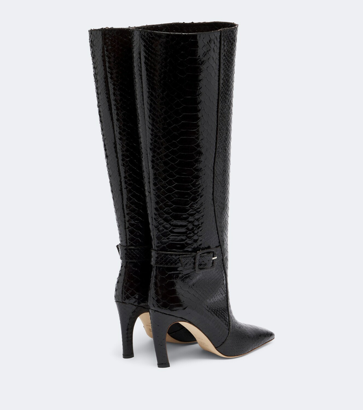 Malone Souliers Raven croc-effect leather knee-high boots