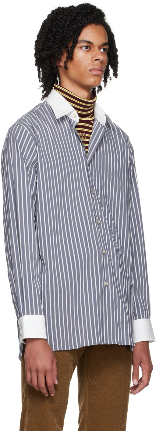 Wales Bonner Blue Stripe Shirt