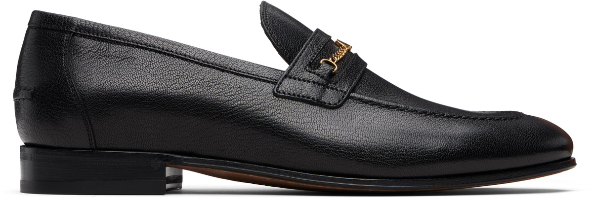 Valentino Garavani Black VLogo Signature Kidskin Loafers