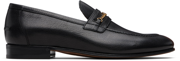 Photo: Valentino Garavani Black VLogo Signature Kidskin Loafers