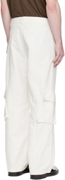 Still Kelly White Cotton Canvas Cargo Pants