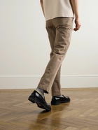 Mr P. - Adam Straight-Leg Cotton-Blend Twill Chinos - Brown