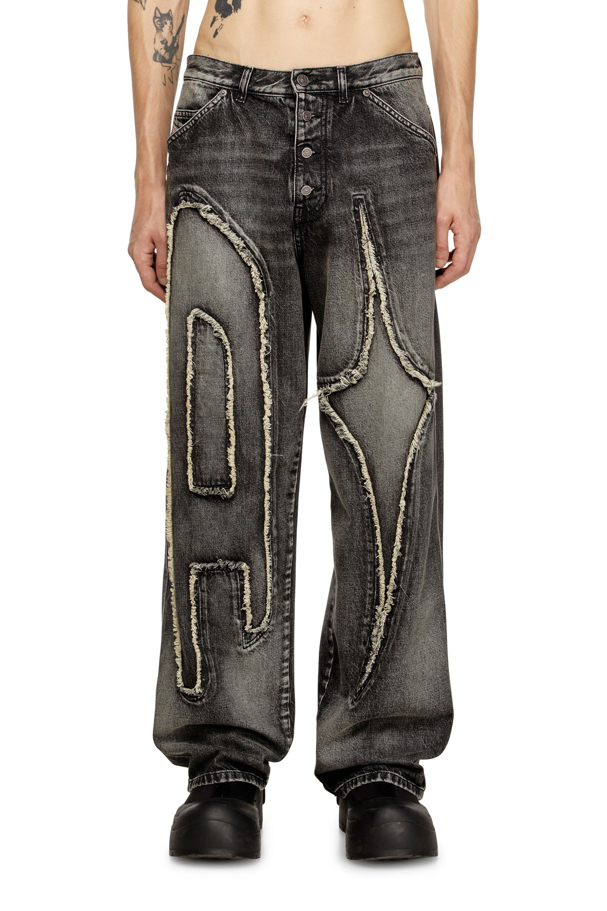 Diesel Straight Jeans - D-Thug Club - Jeans - Unisex - Black