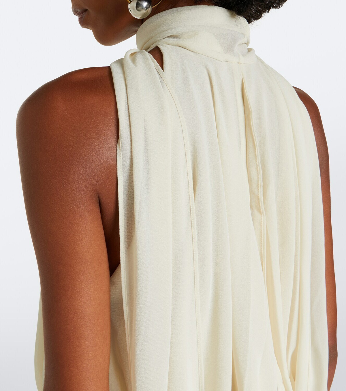 De La Vali Cruz draped chiffon maxi dress