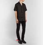 Off-White - Camp-Collar Logo-Print Silk-Twill Shirt - Men - Black