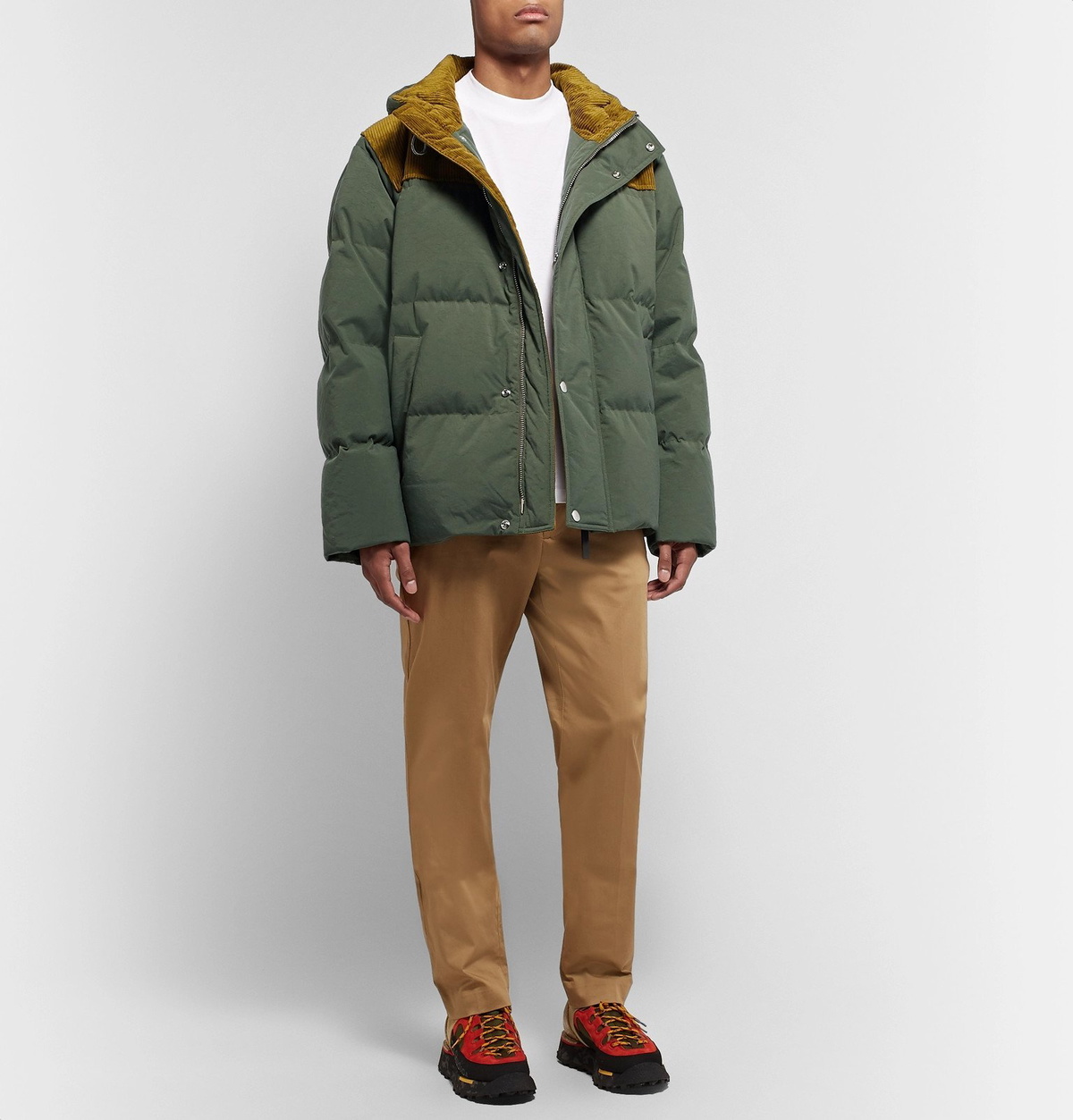 Acne Studios - Oversized Corduroy-Trimmed Quilted Nylon Down Jacket ...