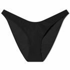 GANNI Women's Lowrise Wave Bikini Briefs in Black