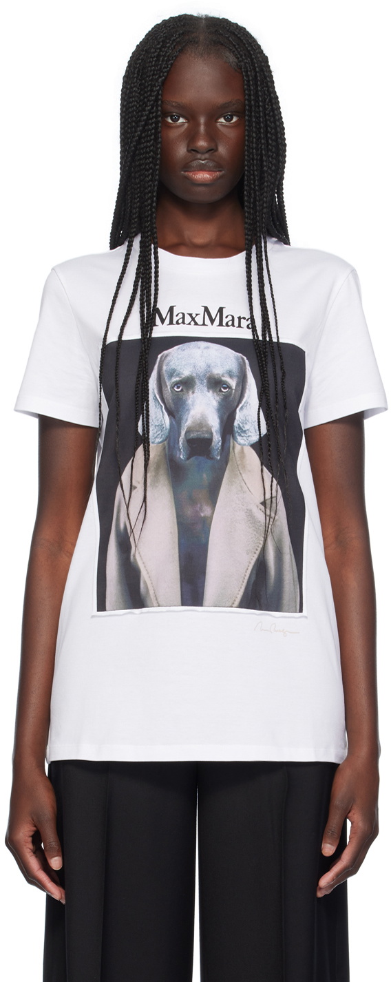 Max Mara White Cipria T-Shirt Max Mara